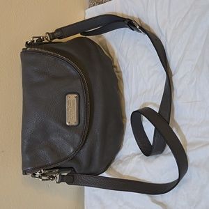 Marc by Marc Jacobs Gray Pebbled Leather Shoulder Crossbody Bag